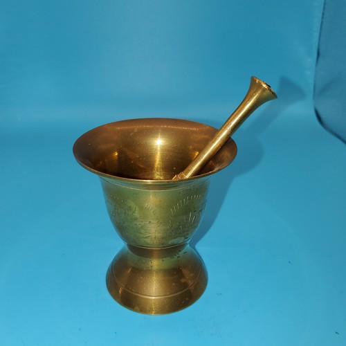 Small solid brass pestle - pestle, and