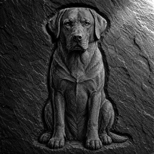 Labrador engraved slate - labrador,