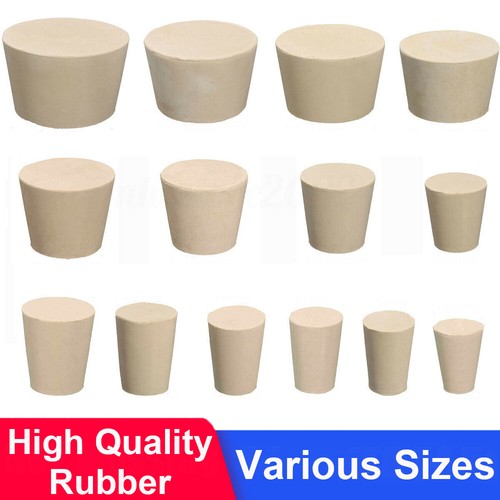 White rubber stopper bungs - white,
