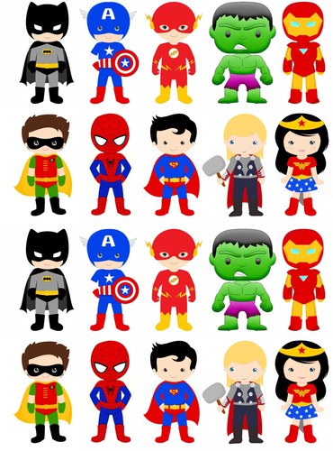 Edible stand up superhero - 20,