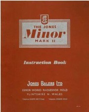 JONES BALER MINOR MKII - MK2 - Mark 2 OPERATORS MANUAL