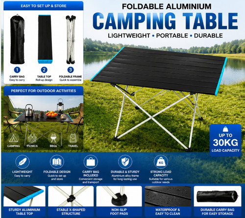 Aluminium folding camping - aluminium,