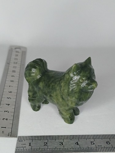 Serpentine jade carved crystal - serpentine,