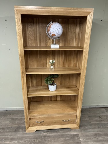 Bevel tall bookcase - tall, oak