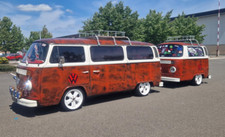 CLASSIC 1977 VOLKSWAGEN T2 BAY WINDOW 2.0 PETROL CAMPER VAN WITH VW T2 TRAILER