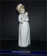 LARGE LLADRO/NAO "GIRL WITH A RAG DOLL" 10ins HIGH