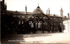 STAMFORD GRAMMAR SCHOOL LINCOLNSHIRE REAL PHOTO VINTAGE POSTCARD 1915