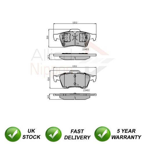 Brake pads set front - front, rear