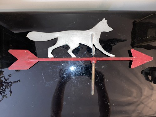 Vintage metal dog coyote wolf - metal,