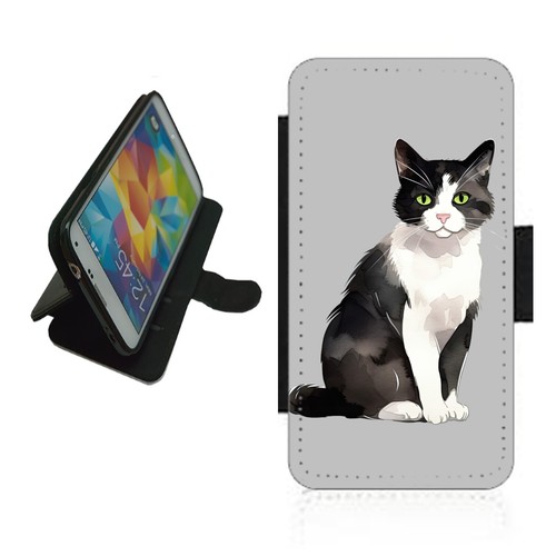 Cat black and - , phone