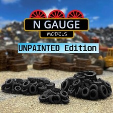 UNPAINTED- N Scale Gauge 1:148 Scrap Yard Junk Tyre Pile's(Landfill 1:160 tire)