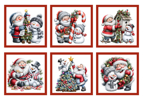 Santa card toppers for - for,