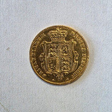 1861 22Ct Gold Half Sovereign