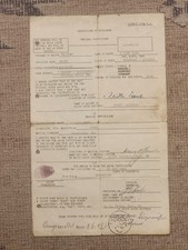 WW2 Germany.  POW Certificate of Discharge (Air Force)  1945.