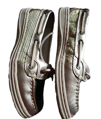 Golden sequin sebago - golden, boat