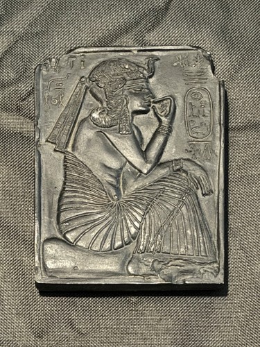 Egyptian pharaoh relief tablet - relief,