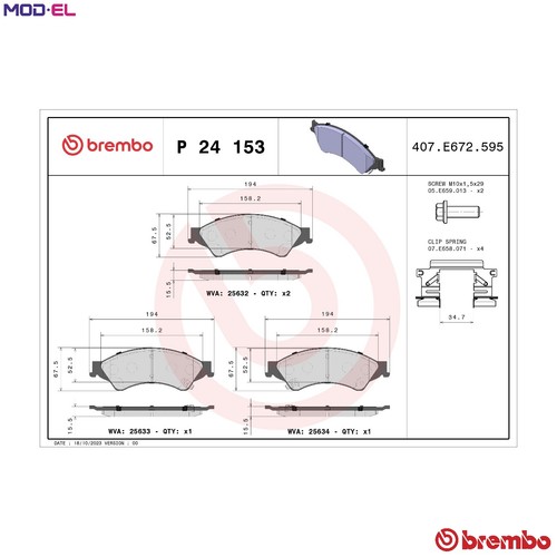 Brake pad set - set, p