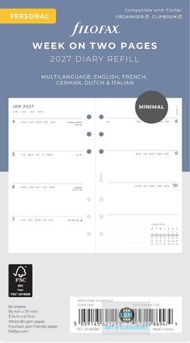Filofax 2027 personal diary - personal,