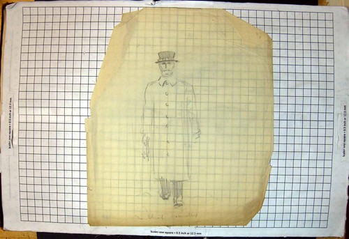 Old the unit warder - (?), pencil