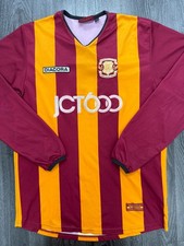 Original Diadora Bradford City 2003/2004 Long Sleeve Home Shirt Mens Small