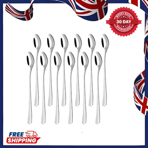 Stainless steel latte spoons - steel,