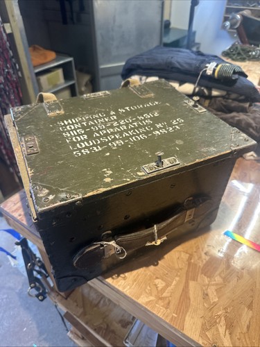 Wooden army speaker box - wooden,