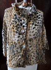Animal Print Silk Blend Boxy