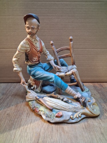 Capodimonte figure chair - a,