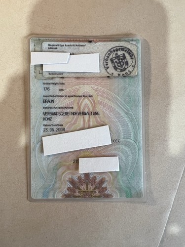 Old expired german card - old,