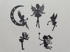 Fairy die cuts x 20 - black/white/photocard options