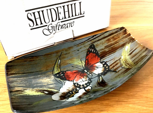 Red butterfly design bowl - butterfly,