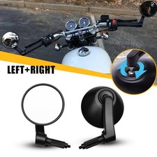 2x CNC Round Black Rear View