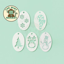 Christmas - Face Paint Stencil - Kids Party - Reusable - cake decorating -crafts