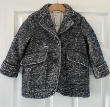Bonpoint Girls Mohair Wool Alpaca Mohair Blend Tweed Traditional Car Coat 3Y