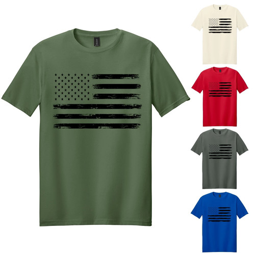 Usa distressed flag - distressed, men