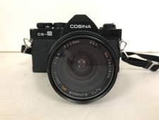 Cosina CS-2 35mm SLR Camera Bundle Sunagor f2.8 28mm Vivitar Teleconverter Case