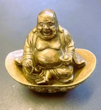 Laughing Buddah Statue - Maitreya - The Future Buddah - Brass - VGC