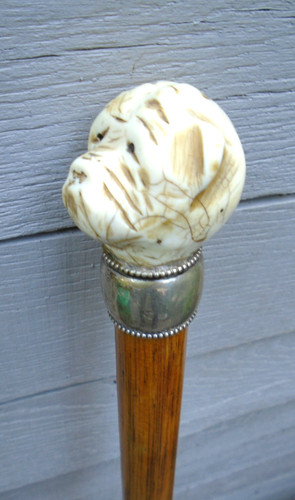 Bulldog antique walking stick