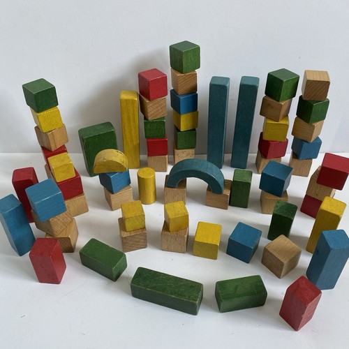 Vintage wooden building blocks - vintage,