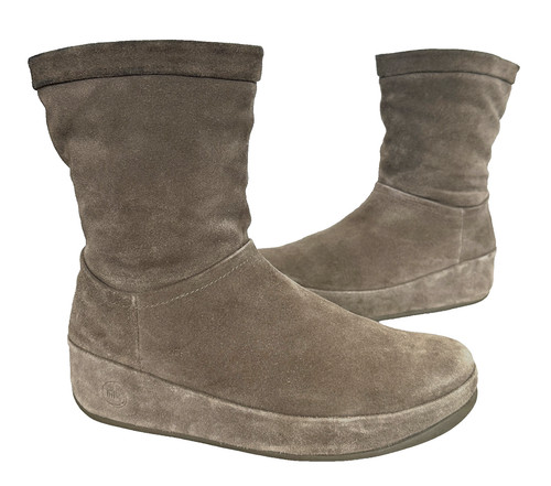 Ladies fitflop grey - grey, suede