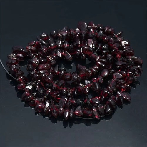 Natural stone chip beads - natural,