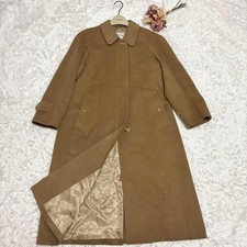 Burberry stand collar coat cashmere wool fly front size 7AR equivalent to M came