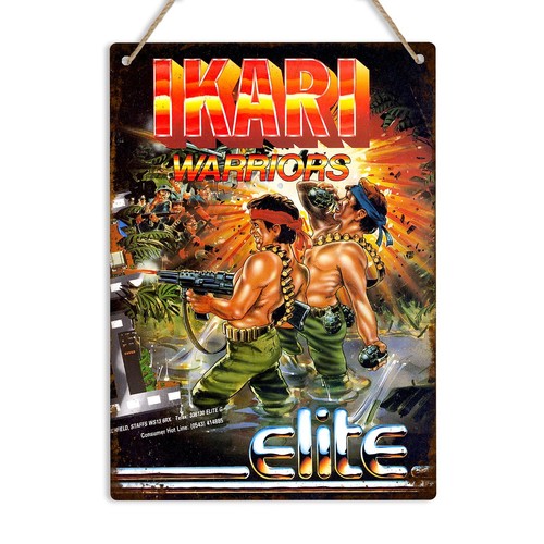 Ikari warriors metal sign wall - ikari,