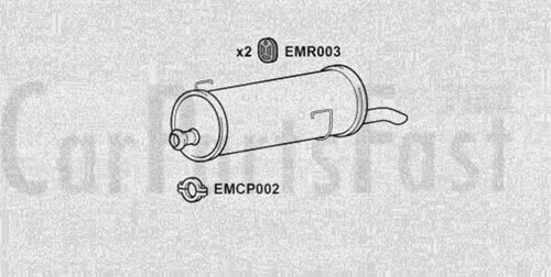 Expg6171 exhaust rear - rear, box