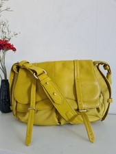 RADLEY Grosvenor  Leather & Fabric Shoulder Bag Large Yellow