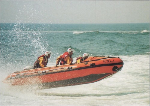 Lifeboats postcard fowey d - lifeboats,