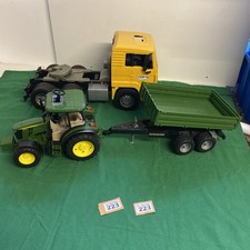 Bruder tractor and trailer tipper lorry 