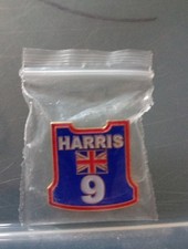 Chris Harris Speedway GP Race Bib Gold Speedway Badge