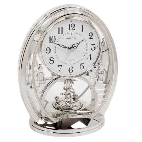 Rhythm oval mantel clock - oval,