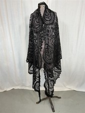 antique black lace shawl